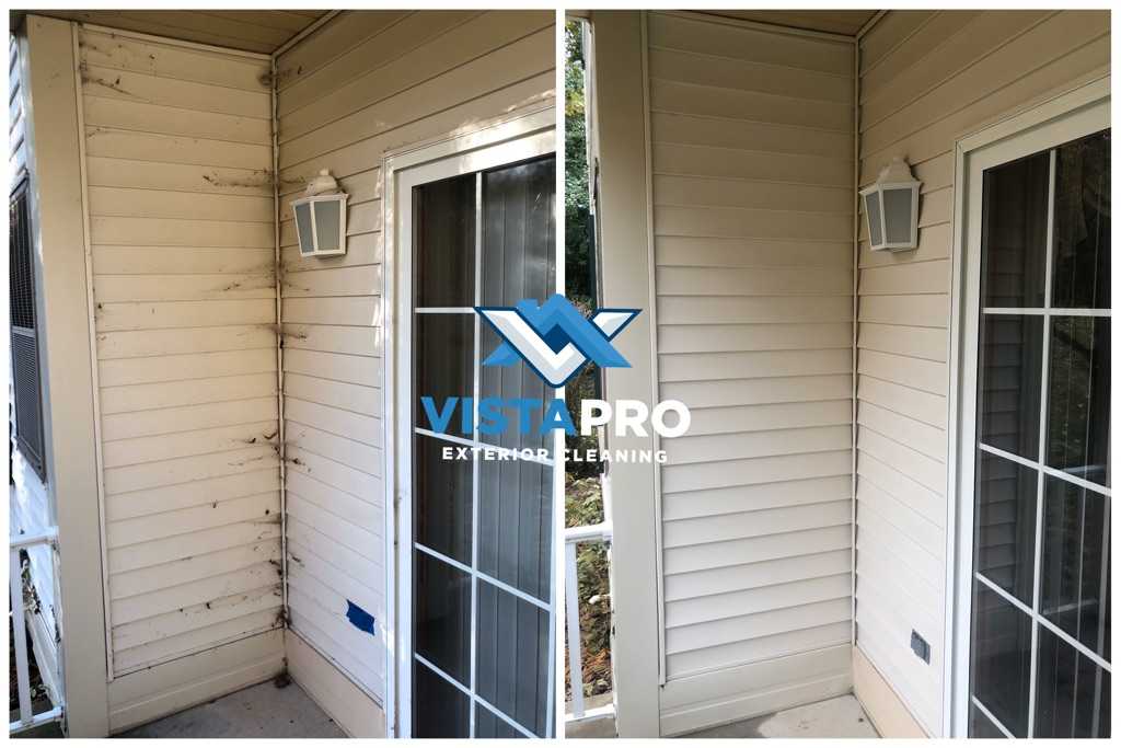 Vista Pro removing cobwebs and dirt in a patio in Grafton.