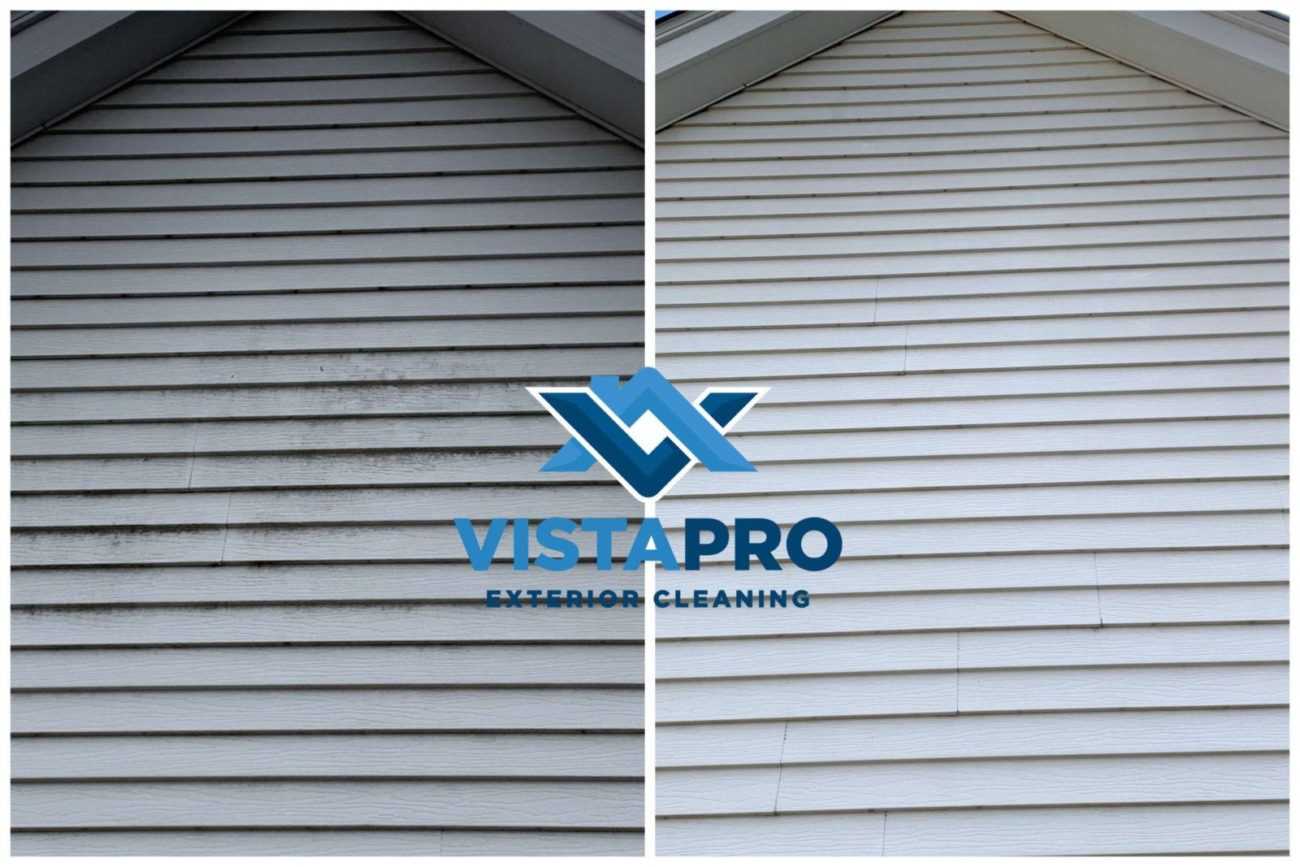 Before and after cleaning of aluminum siding pictures