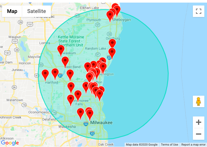 Image of service area for Vista Pro Exterior Cleaning