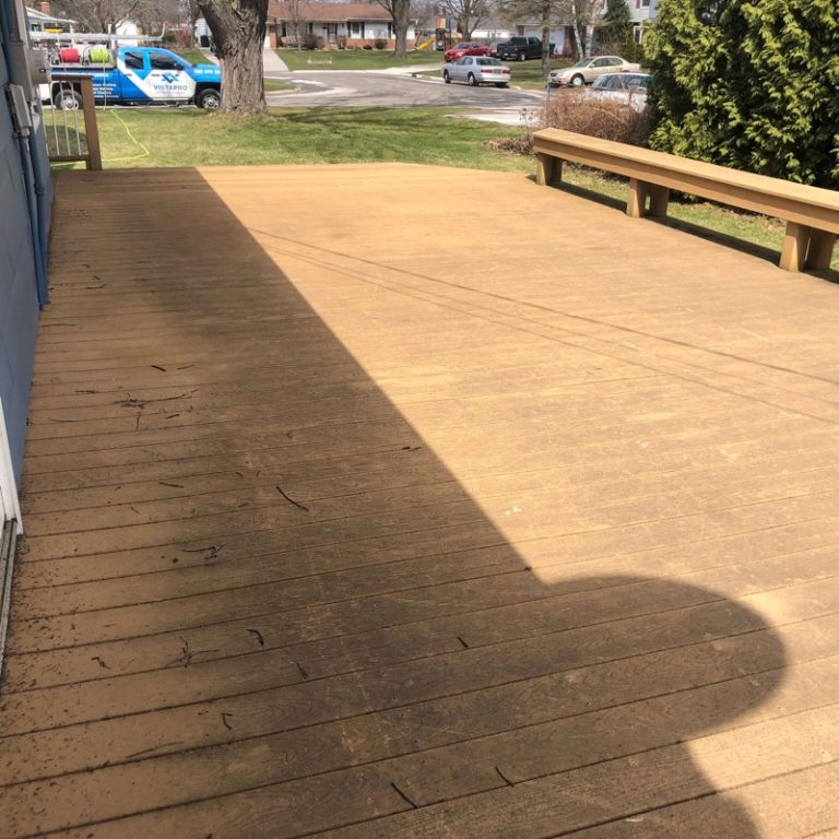 Dirty composite decking