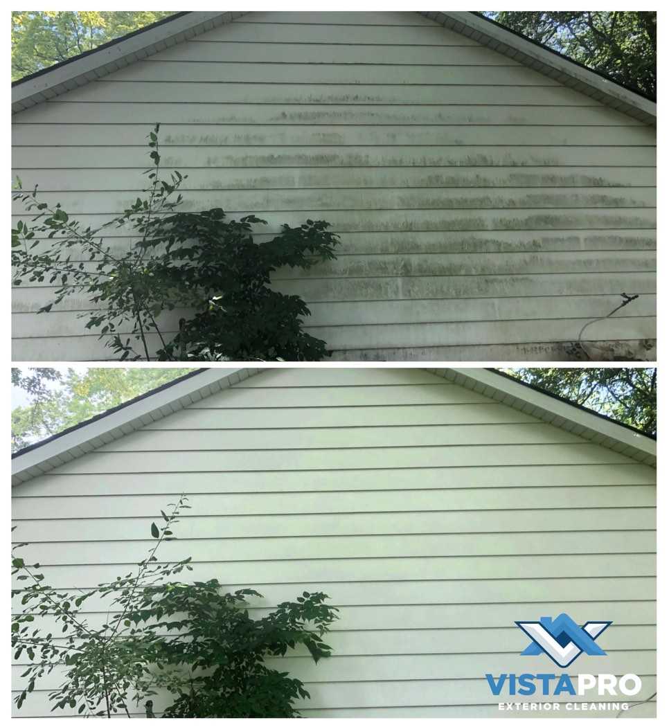 Resulting image after Vista Pro cleaned an algae covered building.