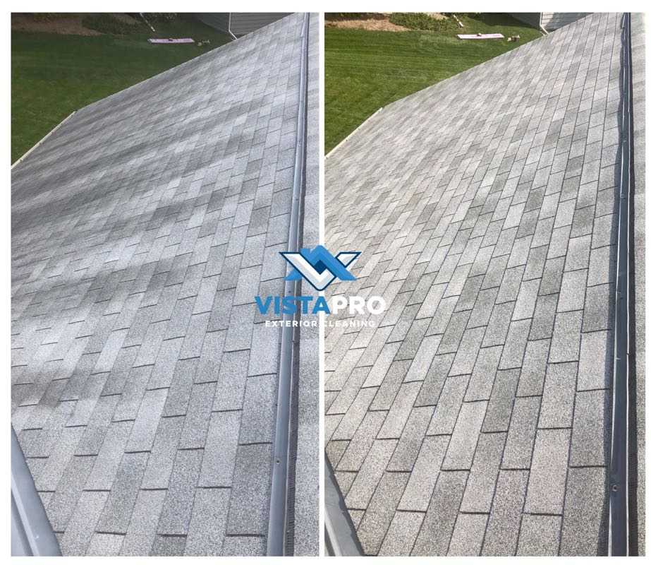 Top view of a roof on a ranch house.