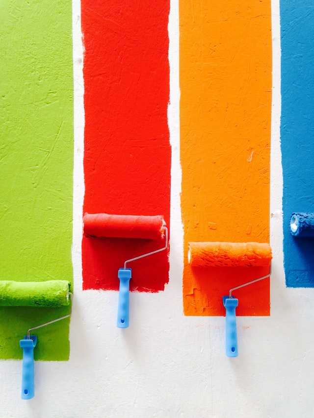 Different colors of paint on the wall to increase home's value.